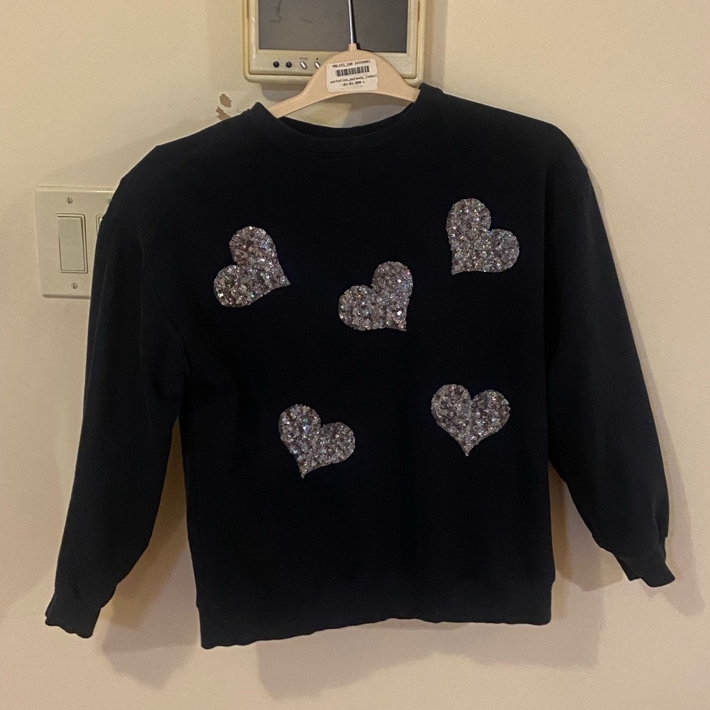 Zara kids heart sequin sweater